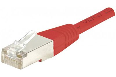 Câble RJ45 Cat6 CU blindé rouge 10 m CONECTICPLUS