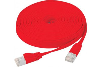 Câble RJ45 Cat6 plat blindé rouge 1m CONECTICPLUS