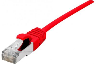 Câble RJ45 Cat6a surblindé rouge 50cm CONECTICPLUS