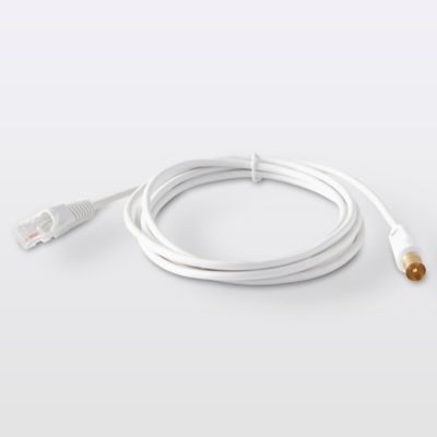 Cordon Télévision Balun Satellite, RJ45 / type F, par touslescables.com