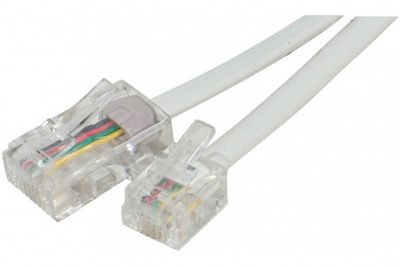 Câble RJ45 RJ11 téléphone 15m blanc CONECTICPLUS