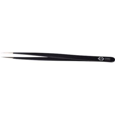 C.K T2368D Pince brucelle antistatique ESD inox 140 mm, pointue extra-fine