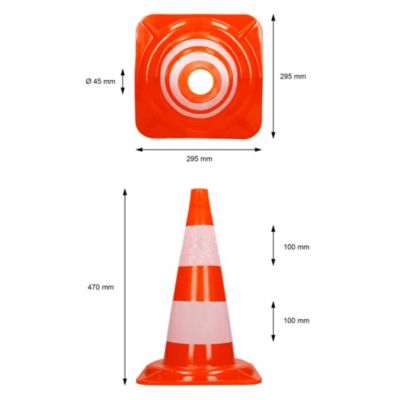 Rare Vw Cone De Signalisation, Cônes Orange, Cônes De Construction
