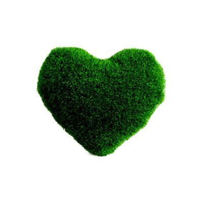 Peluche De Cœur En Gazon Synthétique - Décoration Jardin 50x52x26 Cm, Vert, Résistant Aux Intempéries - 14