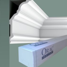 C340 Corniche plafond polyuréthane Orac Decor Luxxus - 25,5x13.5x200cm (h x p x L)- moulure décorative Carton complet
