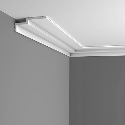 C391 Corniche pour éclairage indirect et cache tringle à rideau ...