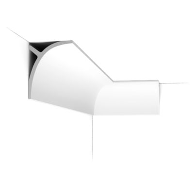 C991 Corniche pour éclairage indirect et cache tringle à rideau Orac Decor - 11x14x200cm (h x p x L) - A l'unité
