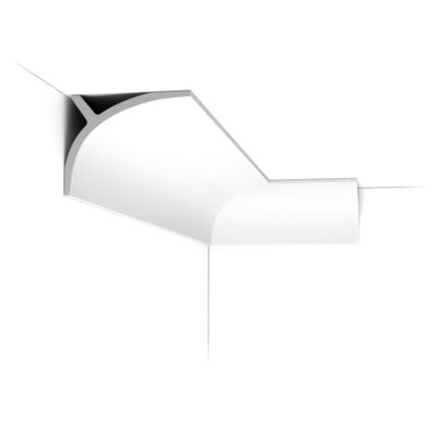 C991 Corniche pour éclairage indirect et cache tringle à rideau Orac Decor - 11x14x200cm (h x p x L) - A l'unité