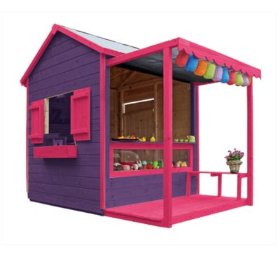 Cabane Kiosque marchand pour enfant en bois peint - Achat/vente de