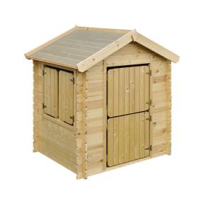 Cabane enfant exterieur 1.1m2 -  AVEC plancher -  146x112xH145cm - Timbela M516