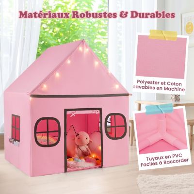 Casita Infantil Fantasy House De FEBER – Rosa, Puerta Abatible, Resistente Al Sol, Fácil Montaje, De 2