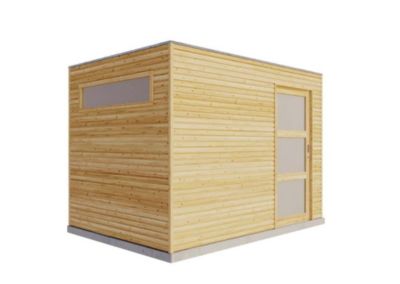 Cabane à outils QBS Alpholz, 3x21m dim ext (cas échéant incl débord de toit) imprégné en autoclave, 28mm, 6,3m² superficie totale