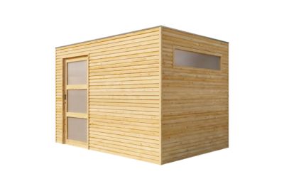 Cabane à outils QBS Alpholz, 3x21m dim ext (cas échéant incl débord de toit) imprégné en autoclave, 28mm, 6,3m² superficie totale