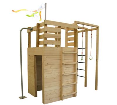 Cabane pour enfant Soulet Cross fit en bois l.131 x H.242 x P.264cm