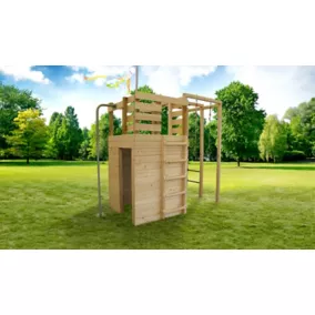 Cabane pour enfant Soulet Cross fit en bois l.131 x H.242 x P.264cm