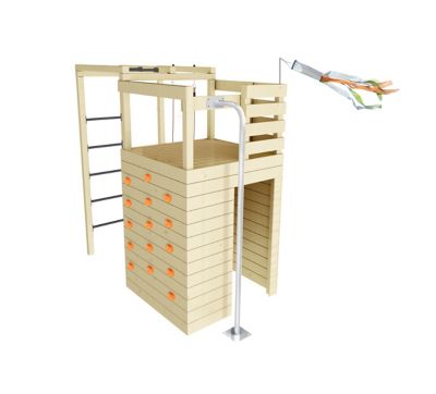 Cabane pour enfant Soulet Cross fit en bois l.131 x H.242 x P.264cm
