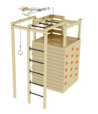 Cabane pour enfant Soulet Cross fit en bois l.131 x H.242 x P.264cm