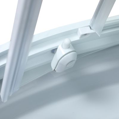 Cabine de douche 1/4 de cercle l.85 x L.85 x H.225 cm – hydromassante, blanc, montage rapide, GoodHome Onega