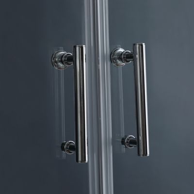 Cabine de douche 1/4 de cercle l.85 x L.85 x H.225 cm – hydromassante, chromé, montage rapide, GoodHome Onega