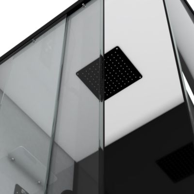 Cabine de douche 110x80x215cm - Verre Trempé - Mitigeur Chrome - DUALITY 3 RECTANGLE
