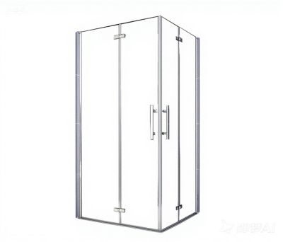 Cabine De Douche 70x70x185cm En Verre Anti-calcaire 2 Portes De Douche