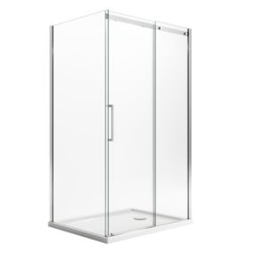 Cabine de douche 80x140CM H200 Verre Transparent 8mm Droite avec Easy-Clean mod. Prime Duo 1 Porte