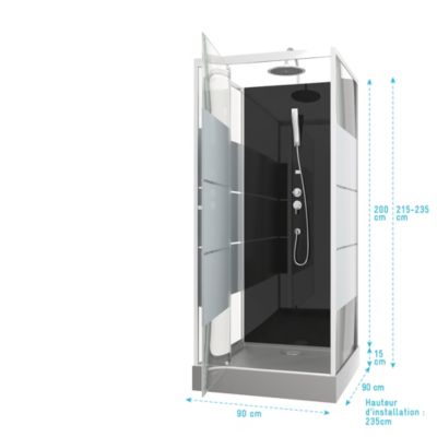 Cabine de douche 90 carrée 90x90x225cm - SCRATCHY 90
