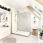 Cabine de douche à l’italienne droite Elmer Serenity marbre gris 90 x 160 cm
