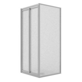 Cabine de douche Angulaire 70x75CM H185 Verre Opaque Fixe+Saloon 2 Portes Pivotantes 75 mod. Clint