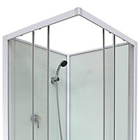 Cabine de douche blanche Arkell 80 x 80 cm