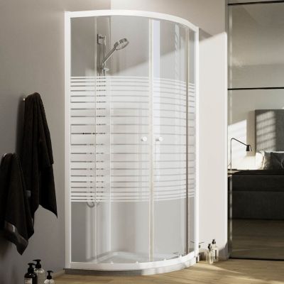 Cabine De Douche Angulaire Idralite Alabama - 90x90 H185 Cm - Verre Transparent - Neuf