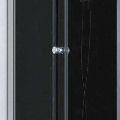 Cabine de douche carrée 80x80x195 - Portes coulissantes en verre trempé 5mm - SQUARY BLACK 2