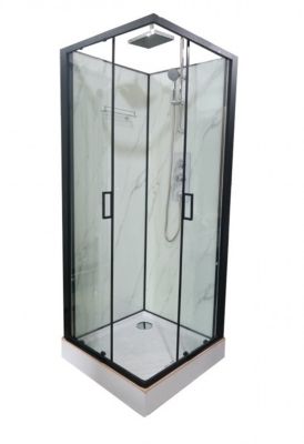 Cabine de douche carrée 90x90 QUADRA Marble