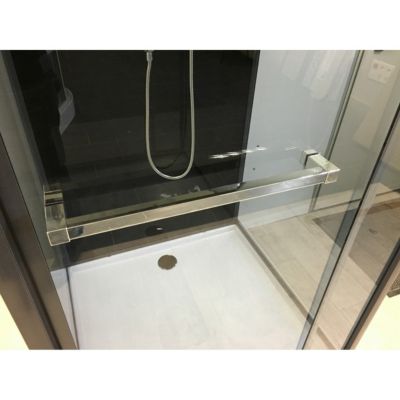 Cabine de douche carrée, L.80 x l.80 cm, verre transparent, PRADO 2.0