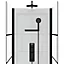Cabine de douche carrée blanc et noir 80x80 cm Graphic Galedo