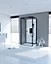 Cabine de douche carrée blanc et noir Galedo City 80 x 80 cm