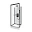 Cabine de douche carrée blanc et noir Galedo Métro 80 x 80 cm