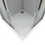 Cabine de douche carrée gris et blanc Galedo River 2 90 x 90 cm