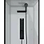 Cabine de douche carrée hydromassante gris et noir 90x90 cm Trendy Grey Galedo
