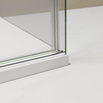 Cabine de douche d'angle, verre clair 6mm, porte coulissante - NT806 FLEX 130x80x195cm