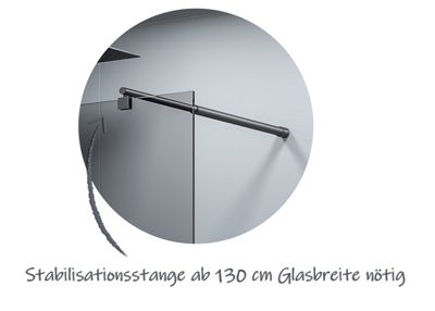 Cabine de douche d'angle, Verre fumé 6mm, porte coulissante, Profilé Noir mat - NT806 FLEX 110x80x195cm