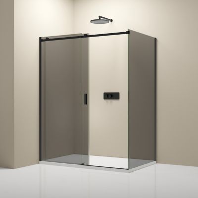 cabine-de-douche-d-angle-verre-fum-8mm-porte-coulissante-profil