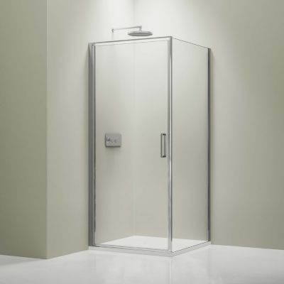 Cabine de douche d'angle, verre NANO 6mm, 100 x 100 x 195 cm