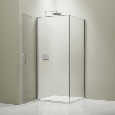 Cabine de douche d'angle, verre NANO 6mm, 100 x 100 x 195 cm