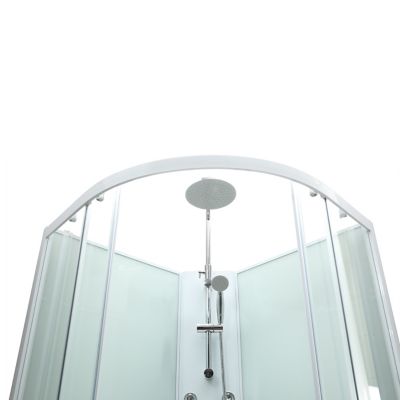 Cabine de douche hydromassante circulaire blanc GoodHome Onega 85 x 85 cm