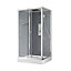 Cabine de douche hydromassante droite chromé GoodHome Beloya 90 x 110 cm