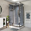 Cabine de douche hydromassante droite chromé GoodHome Beloya 90 x 110 cm