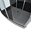 Cabine de douche hydromassante rectangulaire noir et gris Galedo Premium 140 x 85 cm