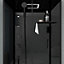 Cabine de douche hydrommassante connectée 90 x 115 cm, noir, Galedo Aura