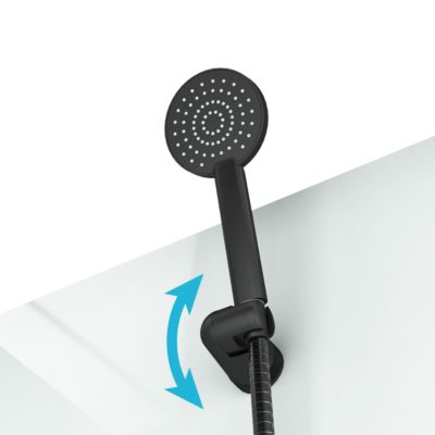 Cabine de douche intégrale 80x80x200 cm carrée - Portes coulissantes - Receveur Noir Mat